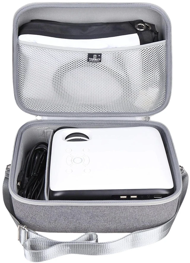 Alt view image 6 of 10 - Hard Storage Case for HAPPRUN Projector, Travel case for Native 1080P Bluetooth/Aurzen EAZZE D1G/D1 Projector - Tourmate (Box for Sale) (Hemp Gray)