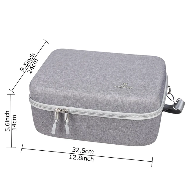 Alt view image 10 of 10 - Hard Storage Case for HAPPRUN Projector, Travel case for Native 1080P Bluetooth/Aurzen EAZZE D1G/D1 Projector - Tourmate (Box for Sale) (Hemp Gray)
