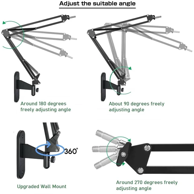 Alt view image 10 of 10 - AceTaken Upgraded Webcam Wall Mount Holder Stand for Logitech C920 C922 C930 StreamCam C925e C615,MX Brio,Brio 4K, Brio 500 Webcams