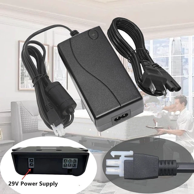 Alt view image 9 of 10 - Power Adapter 2-Pin for Claiks P1.01.001 P101001 40" 48" 55" 63" 40x24 48X24 55X24 63X24 Inches Electric Standing Desk Adjustable Height Stand up Desk YH-K290018-C Power Supply Cord Charger PSU
