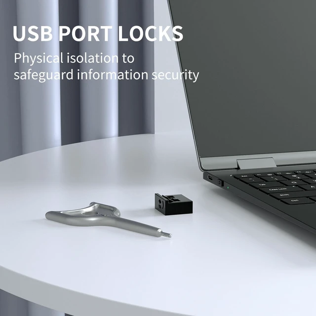 Alt view image 8 of 10 - 50PCS USB-A Port Blockers with 3 Keys-Removable Type-A Data Protection - Dust & Moisture Resistant Shield for Laptops, PCs, Gaming Devices & Tamper Protection (Red
