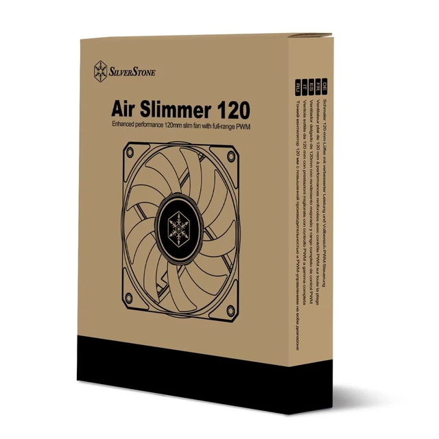 Alt view image 10 of 10 - Silverstone Technology Air Slimmer 120 Enhanced Performance 120mm Slim Fan with Full-Range PWM, (SST-AS120B),Black