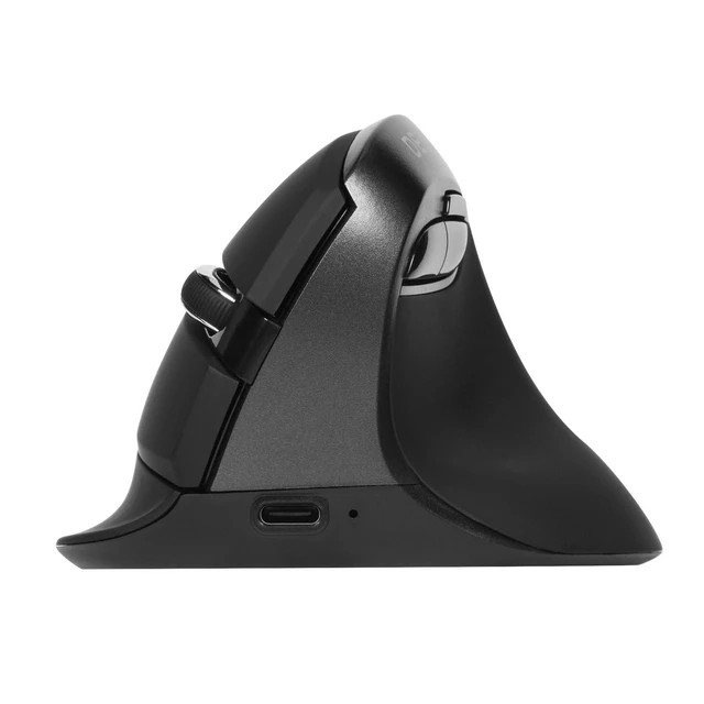 Alt view image 5 of 8 - DELUX Wireless Ergonomic Mouse, Vertical Mouse for Small Hands, Silent Click Ergo Mouse, Up to 4000 DPI, 6 Buttons, Rechargeable, 2.4G/BT 5.2 Dual-Mode, Compatible with Laptop/PC (M618MINI-Iron Gray)