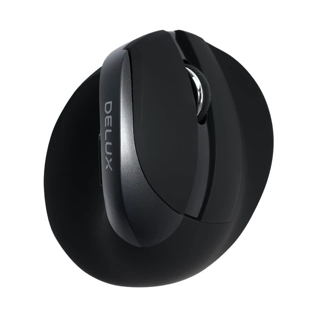 Alt view image 6 of 8 - DELUX Wireless Ergonomic Mouse, Vertical Mouse for Small Hands, Silent Click Ergo Mouse, Up to 4000 DPI, 6 Buttons, Rechargeable, 2.4G/BT 5.2 Dual-Mode, Compatible with Laptop/PC (M618MINI-Iron Gray)