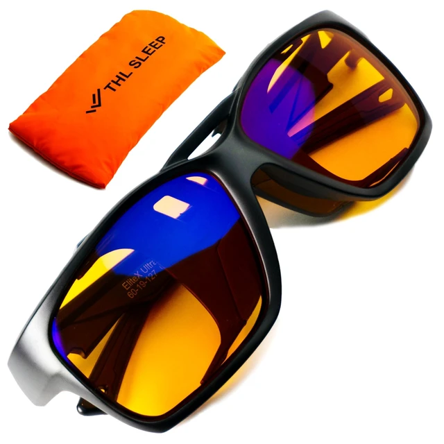 Alt view image 6 of 10 - Orange Blue Light Blocking Glasses for Better Sleep - 97% Premium TR90 Wrap Around Amber Computer Migraine Glasses for Women & Men - Gaming Glasses - TV Blue Light Blockers Gamer Glasses