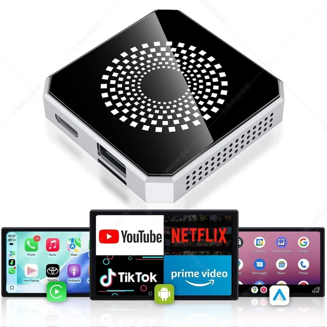 Alt view image 6 of 10 - Magic Box 3.0 Ultra (2026 Upgrade) 4G+32G Car Streaming Box Support Netflix/YouTube/TikTok/Prime Video/4K HDMI Output/Dual Wi-Fi/USB Drive, with Wireless CarPlay & Android Auto Adapter