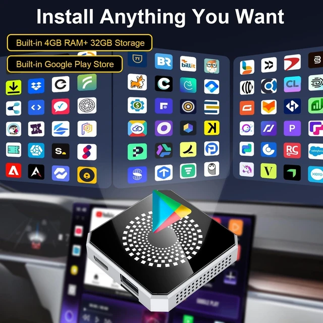 Alt view image 9 of 10 - Magic Box 3.0 Ultra (2026 Upgrade) 4G+32G Car Streaming Box Support Netflix/YouTube/TikTok/Prime Video/4K HDMI Output/Dual Wi-Fi/USB Drive, with Wireless CarPlay & Android Auto Adapter