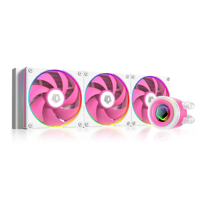 Alt view image 6 of 10 - ID-COOLING FX360 INF Pink Edition 360mm Liquid CPU Cooler, AIO Cooler with ARGB Infinity Mirror Effect, 3x120mm Daisy-Chained Fans Low-Noise Operating 29.9dB(A) Max., Intel & AMD Compatible