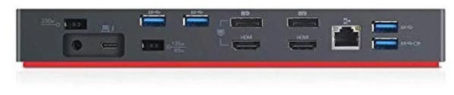Alt view image 9 of 10 - Lenovo ThinkPad Thunderbolt 3 Dock Gen 2 135W (40AN0135) Dual UHD 4K Display Capability, 2 HDMI, 2 DP, USB-C, USB 3.1 with 3 Years Warranty Card