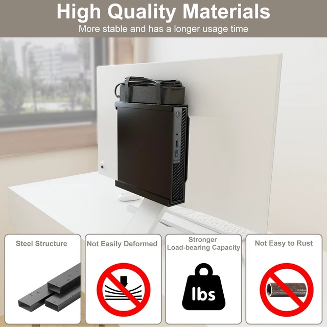 Alt view image 10 of 10 - Mini PC Mount for Dell Micro Mount,Wall VESA and Under Desk Mount for Dell OptiPlex Micro Form Factor, Monitor Stands for Dell MFF 7050 7080 5070 7020 3000 7060 7090 7010 3060 3040 3050 9020