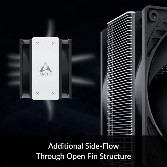 Alt view image 9 of 10 - ARCTIC Freezer 36 CO- Single-Tower CPU Cooler with Push-Pull, Two Pressure-optimised 120 mm P Fans, Fluid Dynamic Bearing, 200-1800 RPM, 4 heatpipes, incl. MX-6 Thermal Compound