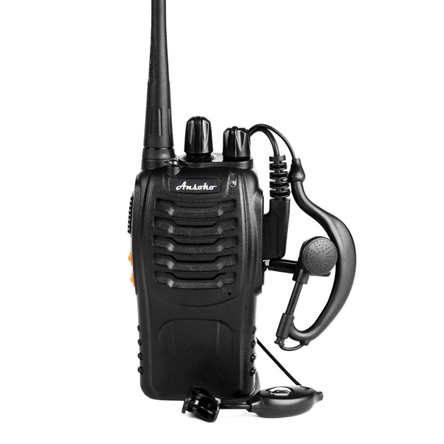 Alt view image 7 of 10 - Ansoko Two Way Radio Walkie Talkie, Long Range Walkie Talkies for Adults 16-CH 2-Way Radio with Earpieces and Rechargeable Battery (Pack of 6)