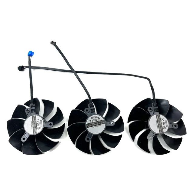 Alt view image 8 of 10 - 87MM PLD09220S12H RTX3080 RTX3070 Graphics Card Fan Replacement for EVGA GeForce RTX 3070 3080 TI 3090 FTW3 Cooler Fan (Black 3-Fan)