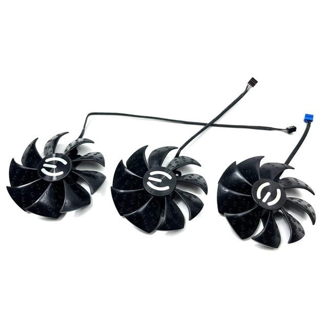 Alt view image 7 of 10 - 87MM PLD09220S12H RTX3080 RTX3070 Graphics Card Fan Replacement for EVGA GeForce RTX 3070 3080 TI 3090 FTW3 Cooler Fan (Black 3-Fan)