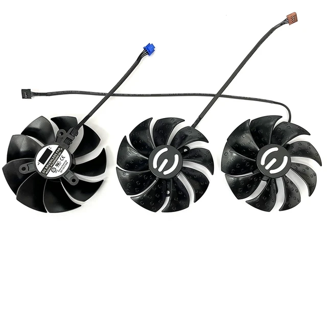 Alt view image 10 of 10 - 87MM PLD09220S12H RTX3080 RTX3070 Graphics Card Fan Replacement for EVGA GeForce RTX 3070 3080 TI 3090 FTW3 Cooler Fan (Black 3-Fan)