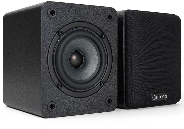 Alt view image 9 of 10 - Micca COVO-S 2-Way Passive Bookshelf Speakers, Amplifier Required, Not for Turntable, 3-Inch Woofer, 0.75-Inch Tweeter, Wall Mountable, Pair, Black
