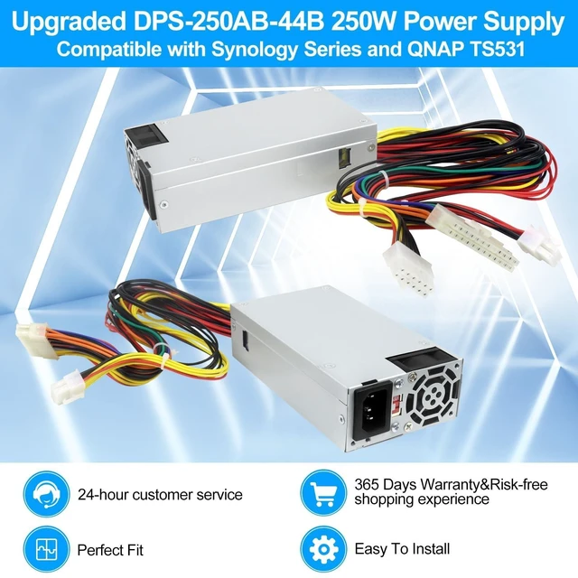 Alt view image 10 of 10 - S-Union Upgraded DS1815+ 250W Power Supply Compatible with Synology DS1815+ DS1812+ DS1513+ DS1512+ DS1010+ RS814 +RS815 DS2015xs DS1511+ DS1813+ DS1515+ QNAP TS531 DPS-250AB-44B New Power Supply