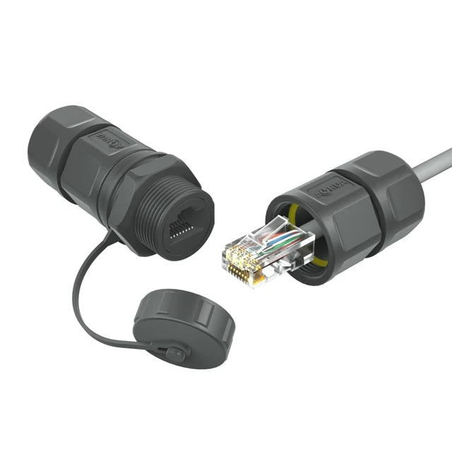 Alt view image 6 of 10 - AOHUA Waterproof RJ45 Coupler, (3-Pack) Rj45 Panel Mount Connector, IP68 Shielded Ethernet Coupler with Dust Cover for Outdoor Cat5/Cat6/Cat7 Internet Cable (AH-RJ45-08Z01132)