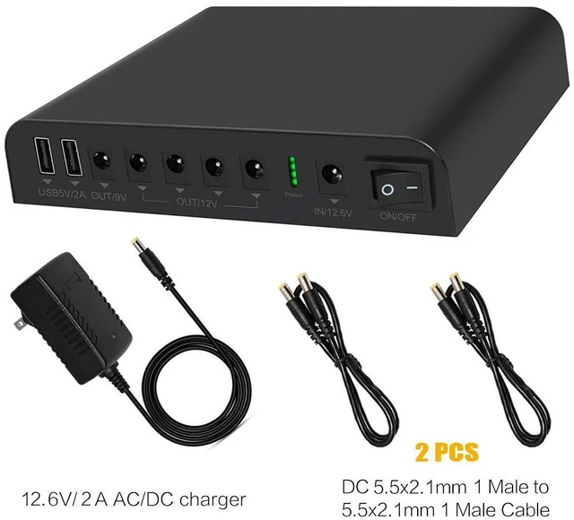 Alt view image 9 of 10 - TalentCell Mini UPS Uninterrupted Power Supply 27000mAh 97.2Wh Lithium ion Backup Battery Pack with DC 12V/9V and 18W USB-A/USB-C PD Output for Router/Modem/LED Light, CCTV Camera, Smartphone and more