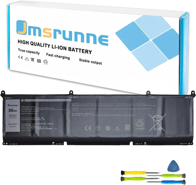 Alt view image 8 of 14 - 86Wh 69KF2 Laptop Battery Replacement for Dell Alienware M15 (R3 R4 R5 R6 R7) M17(R3 R4) Precision 5550 5560 XPS 15 9500 9510 Vostro 7510 7610 Series 7167mAh 11.4V