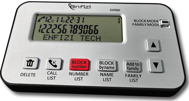 Alt view image 11 of 12 - Enf860 Call Blocker for Landline Phones, Blacklist/Whitelist Dual Mode, Block spam Calls by Number and Name