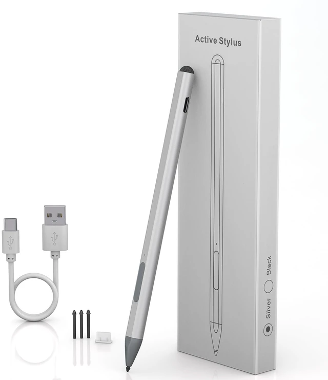 Alt view image 8 of 14 - Surface Pen - Surface Pro Pen Stylus for Surface Pro 11/9/10/8/X/7/6/5/4/3, USB-C Fast Charge, 4096 Pressure Sensitivity, Palm Rejection Surface Pen for Surface Go 2/3/4/Book/Laptop/Studio