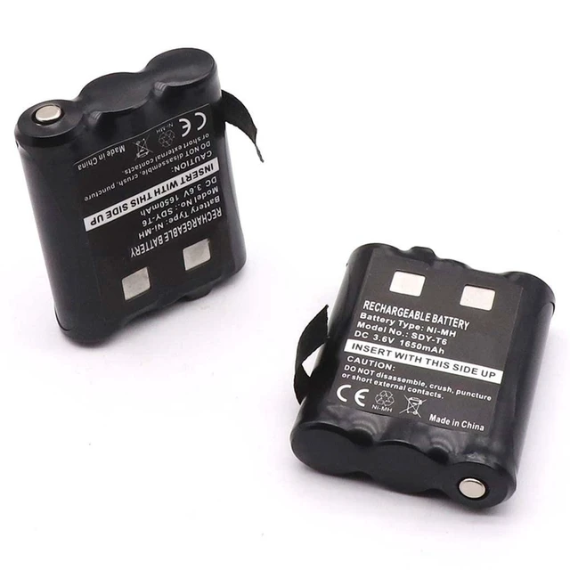 Alt view image 9 of 10 - SHAWOROCE 2x 1650mAh Battery PMNN4477AR 1532 Compatible with Motorola Talkabout T200 T210 T260TP T265 T270 T280 T400 T402 T460 T465 T470 T475 T480 T500 T503 T600 T605 H2O T800 T801 T802 Ni-MH 3.6V
