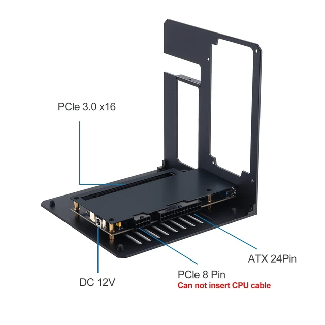 Alt view image 7 of 10 - GOLDSOUN External GPU Enclosure Dock Compatible with Thunderbolt 3/4, eGPU Dock for Laptops and Gaming Handhelds,External Graphics Card Dock Compatible with NVIDIA/AMD PCIe,ATX Power Supply