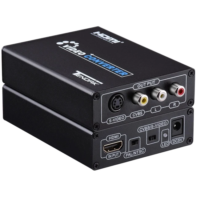 Alt view image 11 of 12 - Tendak HDMI to Composite 3RCA AV S-Video R/L Audio Video Converter Adapter Upscaler Support 720P/1080P with RCA/S-Video Cable for PC Laptop Xbox PS3 TV STB VHS VCR Camera Blue-Ray DVD