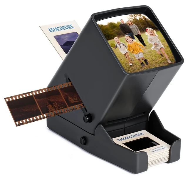 Alt view image 6 of 10 - 35mm Slide Viewer, Film Negative and Slide Viewer with 3X Magnification and LED Lighted Illuminated Viewing, USB Powered