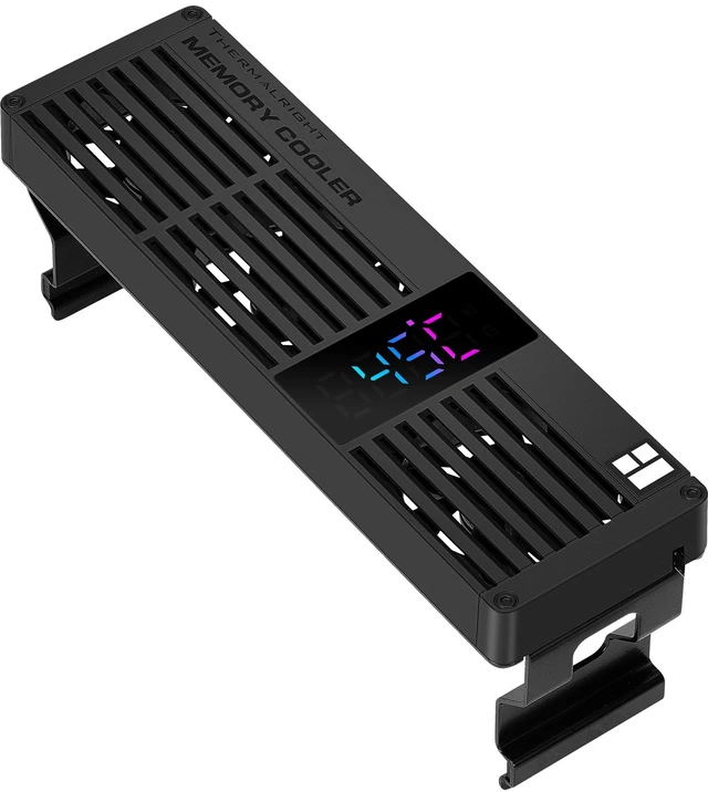 Alt view image 6 of 10 - TR MC-3 Digital RAM Cooler, Triple 40mm PWM Fans, Digital Display Memory Cooler, 4500RPM, Clip-On Installation, Dual Ball Bearing, for DDR5 DDR4 DDR3 DDR2 DDR