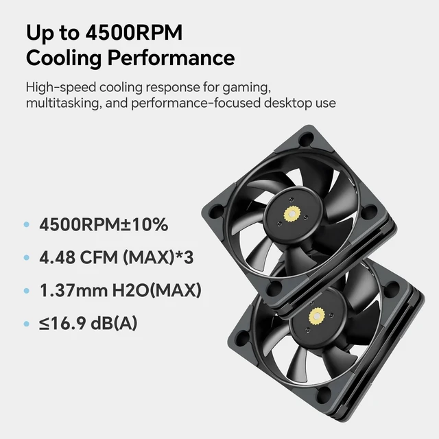 Alt view image 9 of 10 - TR MC-3 Digital RAM Cooler, Triple 40mm PWM Fans, Digital Display Memory Cooler, 4500RPM, Clip-On Installation, Dual Ball Bearing, for DDR5 DDR4 DDR3 DDR2 DDR