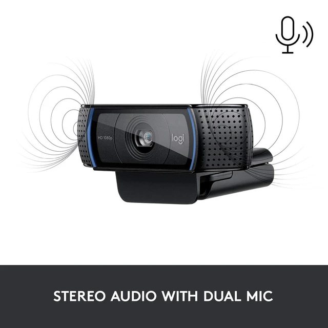 Alt view image 9 of 10 - Logitech HD Pro Webcam C920, Widescreen Video Calling and Recording, 1080p Camera, Desktop or Laptop Webcam