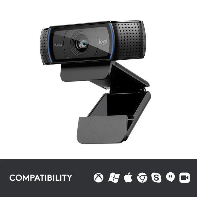 Alt view image 10 of 10 - Logitech HD Pro Webcam C920, Widescreen Video Calling and Recording, 1080p Camera, Desktop or Laptop Webcam