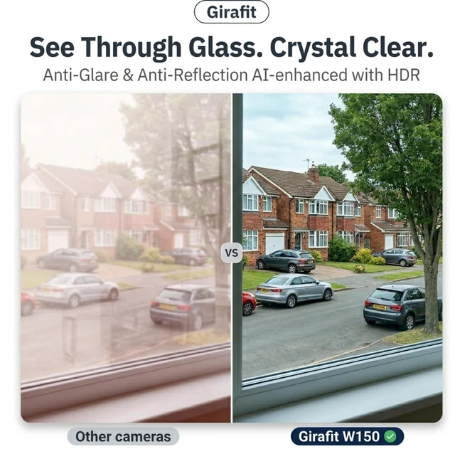 Alt view image 9 of 10 - Girafit 3MP 2K Window Camera,2.4GHz & 5GHz WiFi Indoor Cameras for Home Security with ChroMax Al Color Night Vision,Person & Motion Detection,24/7 Recording,Easy & Quick Install