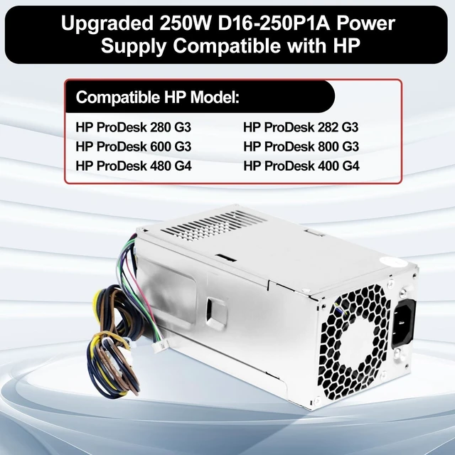 Alt view image 12 of 12 - LXun Upgrad D16-250P1A L08417-002 250W Power Supply Compatible with HP ProDesk 280 282 600 800 G3 480 400 G4 PCH022 L08417-004 901760-002 901761-001 901760-001 PA-2251-5 D16-250P2A Power Supply