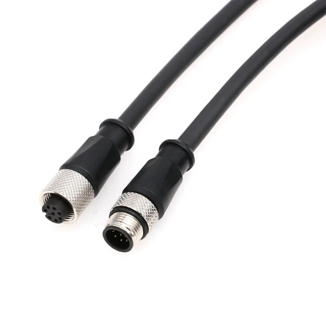 Alt view image 12 of 12 - HangTon Ethernet Extension Cable for Humminbird Helix 7 8 9 10 12 15 G2N to Minn Kota Terrova Motor, Fish Finder Network Switch, 8 Pin Male Female, Waterproof 3m