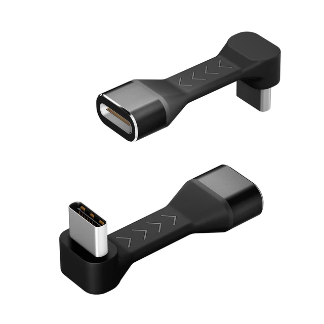 Alt view image 11 of 12 - PeakDo USB-C Male to Female Adapter 90 Degree,18W Flexural USB Type C Adapter Extension for Steam Deck,ROG Ally,Switch,Laptop,Tablet and Mobile Phones,Supports 4K@60Hz,10Gbps Data Transfer(2 Pack)
