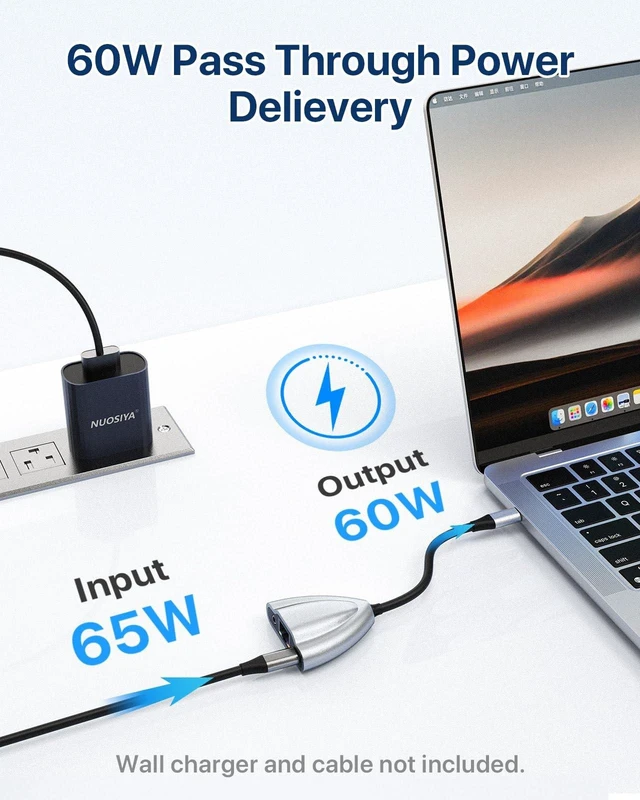 Alt view image 10 of 10 - CIXUN USB C Hub Multiport Adapter, 4 in 1 USB C Spliter to 3.5mm Audio, 1Gbps RJ45 Ethernet and Type C Adapter Supporting 60W PD Charging & 480Mbps Transfer, Dongle for Laptop/Mac/Phone/Switch(Silver)