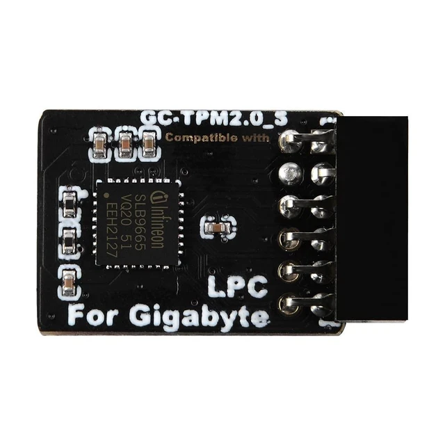 Alt view image 6 of 10 - NewHail TPM2.0 Module LPC 12Pin Module with Infineon SLB9665 for Gigabyte Motherboard Compatible with GC-TPM2.0_S