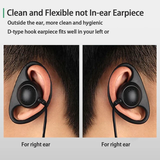 Alt view image 9 of 10 - Retevis Case of 10, Walkie Talkies Earpiece with Mic 2 Pin D-Type Headset for H-777 RT22 RT21 RT86S, Compatible with Pxton, Baofeng BF-888S, Kenwood Walkie Talkies, Walkie Talkie Earpiece(10 Pack)