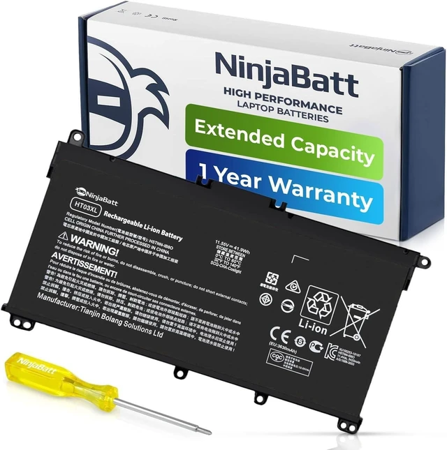 Alt view image 6 of 10 - NinjaBatt HT03XL Battery for HP L11119-855 HW03XL Pavilion 15-DB Series14M-DH0003DX 14M-DH1003DX 15T-CS200 15-DY0013DX 15-DY1023DX 15-DY1751MS 15-CS3073CL