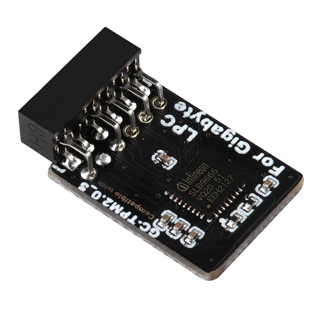 Alt view image 8 of 10 - NewHail TPM2.0 Module LPC 12Pin Module with Infineon SLB9665 for Gigabyte Motherboard Compatible with GC-TPM2.0_S