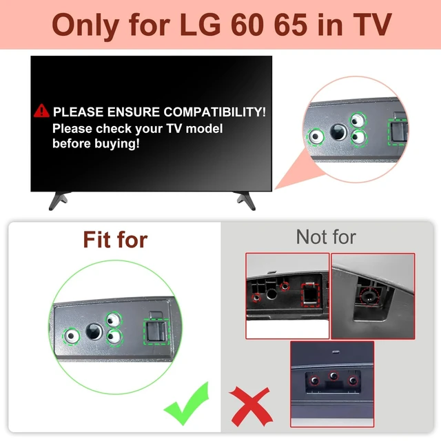 Alt view image 8 of 10 - 60 65 Inch 60UP/65UP Series TV Stand for LG TV Legs for 65UP7000 65UP7050ZUA 65UP7100ZUF 65UP7560AUD 65UP7700PUA 65UP8000PUA 60UP7670PUB 60UP7700PUB 60UP8000PUA Replacement Legs for LG TV with Screw