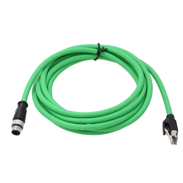 Alt view image 6 of 10 - HangTon Ethernet Cable M12 4 Pin D-Coded to RJ45 CAT5e Network for Omron Keyence IV2 Sick Datalogic Matrix Camera Sensor Vision Reader 3m