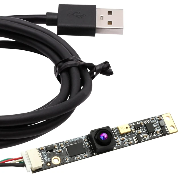 Alt view image 6 of 10 - ELP 8mp USB Camera Module with Microphone 4K PC Camera for Computer 2448P Lightburn Camera for Laser Engraver Mini Strip Web Camera CCTV USB Security Camera for Raspberry Pi (102 no Distortion Lens)