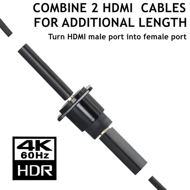 Alt view image 8 of 10 - PENGLIN 5PCS HDMI Panel Mount Adapter 4K@60Hz,HDMI 2.0 Panel Threaded Fixed Mount Coupler Female to Female for TV Monitor Projector