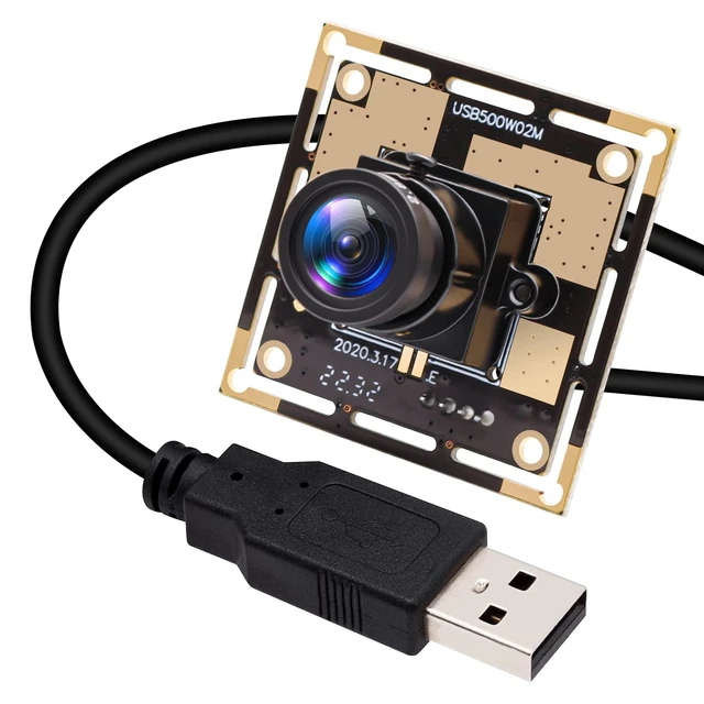 Alt view image 6 of 10 - ELP 5mp HD USB Camera Module for Computer Mini UVC USB2.0 Video Embedded Webcam Board with 2.8mm Lens OV5640 Laser Engraver Lightburn Camera,3.3ft/1m Cable for PC, Laptop, Jetson Nano