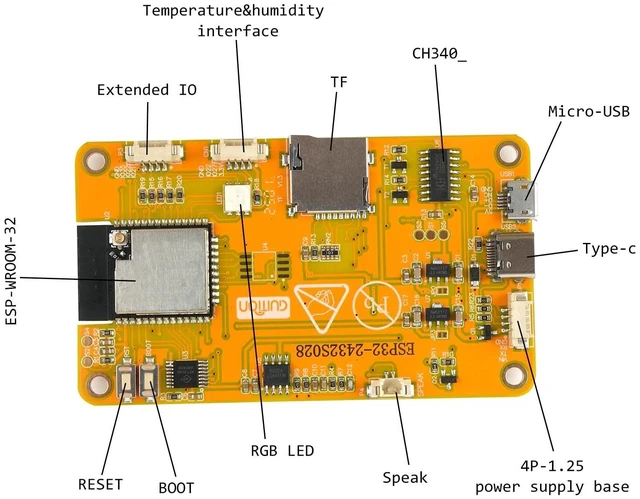 Alt view image 7 of 10 - DIYmall 2.8'' ESP32 Module ESP32-2432S028R WiFi+BT Dual-core 240X320 Smart Display Screen LCD TFT Module ILI9341 Driver for Arduino IoT