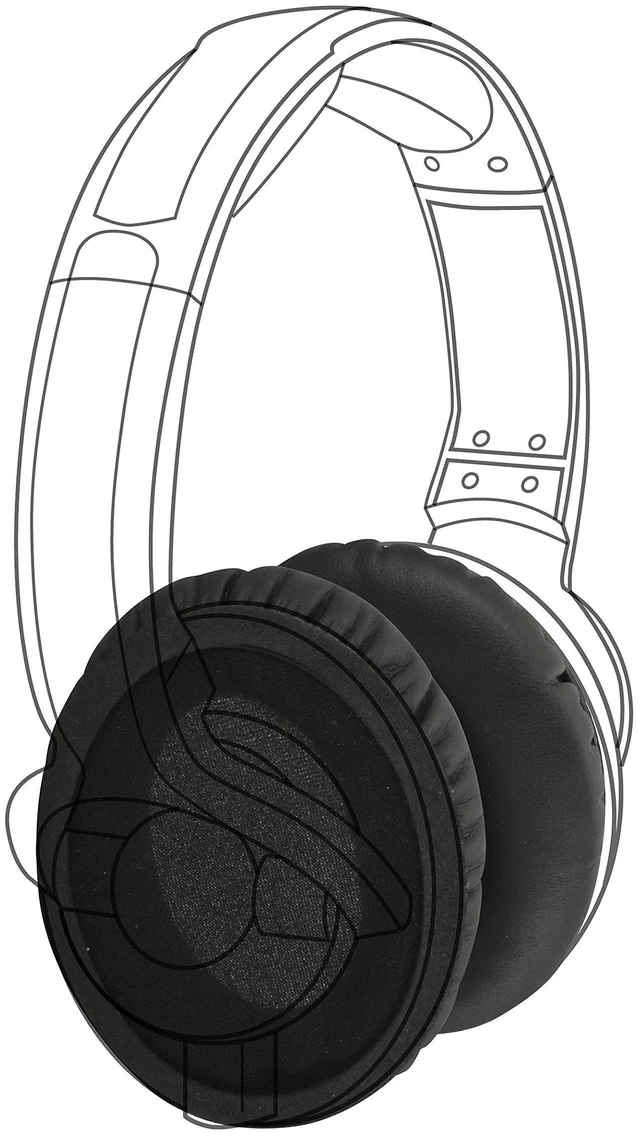 Alt view image 5 of 8 - Earpadz Replacement for KRK KNS6400 Headphones Ear Pads, Protein Leather Headphone Cushions (Midnight, Black, 1 Pair)